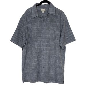 Haggar Clothing Button Down Short Sleeve Shirt Size Medium